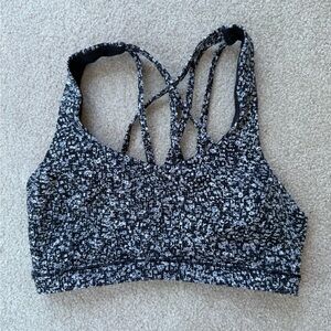 Lululemon Athletica Black and White Patterned Sports Bra
